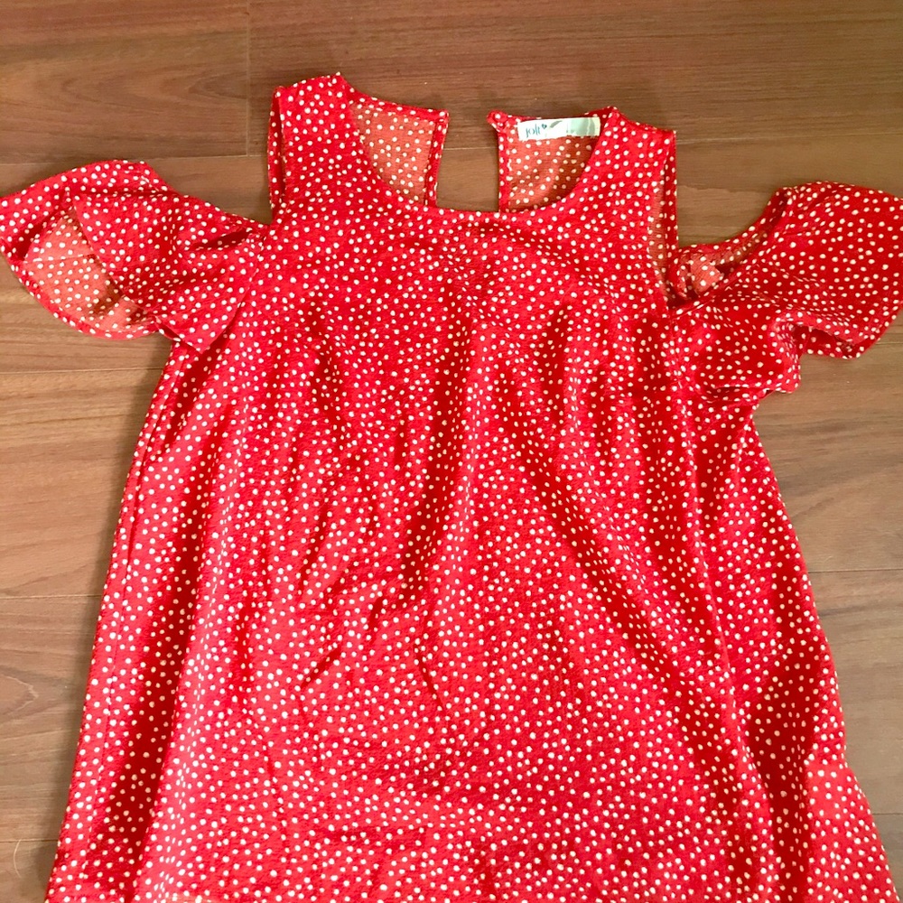 Ditsy Red Juniors top